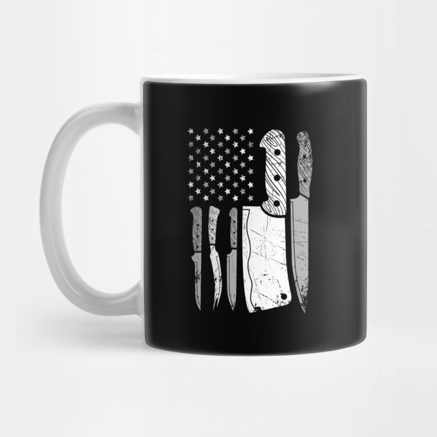 Chef Knife American Flag by captainmood